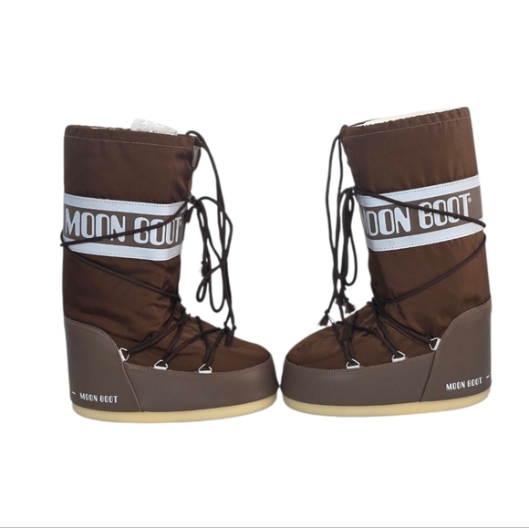 Icon Brown Nylon Boots Moon Shitaki New Without Box US Women 8-9.5 Mens 7-8.5 - Picture 4 of 10